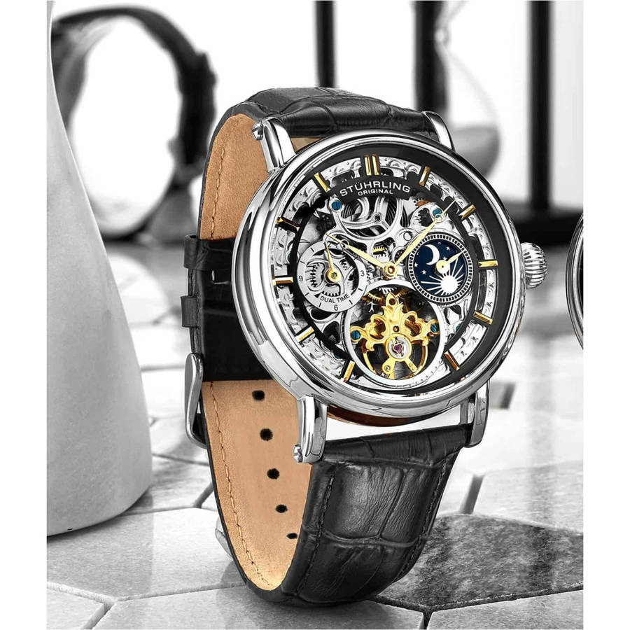 STUHRLING ORIGINAL® Men`s Moonphase Emperor AUTOMATIC