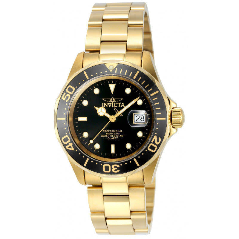 INVICTA Mens Diver Sea Urchin 40mm SUISSE Gold Tone 200m Oyster Bracelet Watch