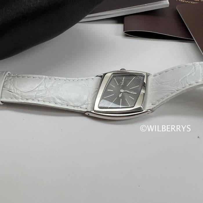 ROBERO CAVALLI Womens  Viper Genuine Italian Croc Leather Watch NEW