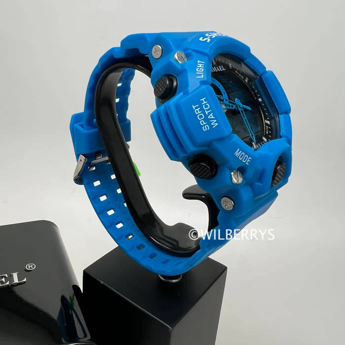 SMAEL Men SHOCK PROOF GASSER S-SHOCK Sub Zero Blue Watch  **BRAND NEW**