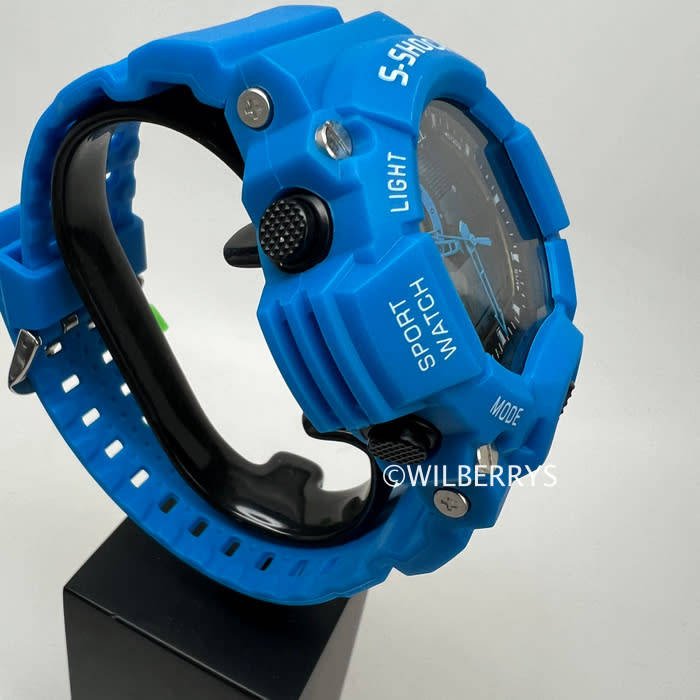 SMAEL Men SHOCK PROOF GASSER S-SHOCK Sub Zero Blue Watch  **BRAND NEW**