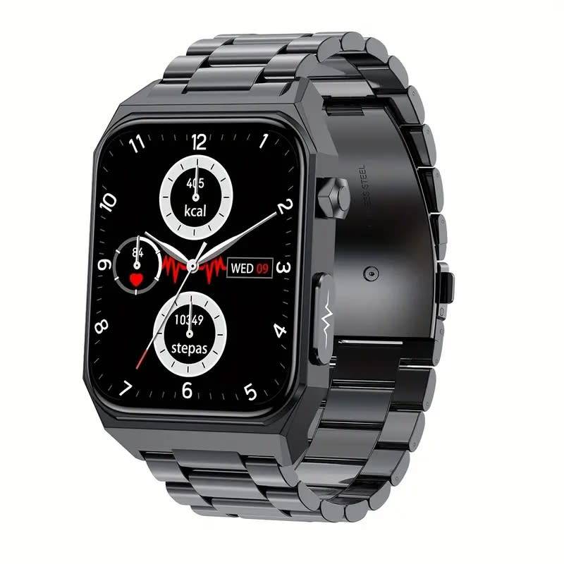 NORTH EDGE Fully featured smart watch steel bracelet black ionic ECG Glucose Smart Watch