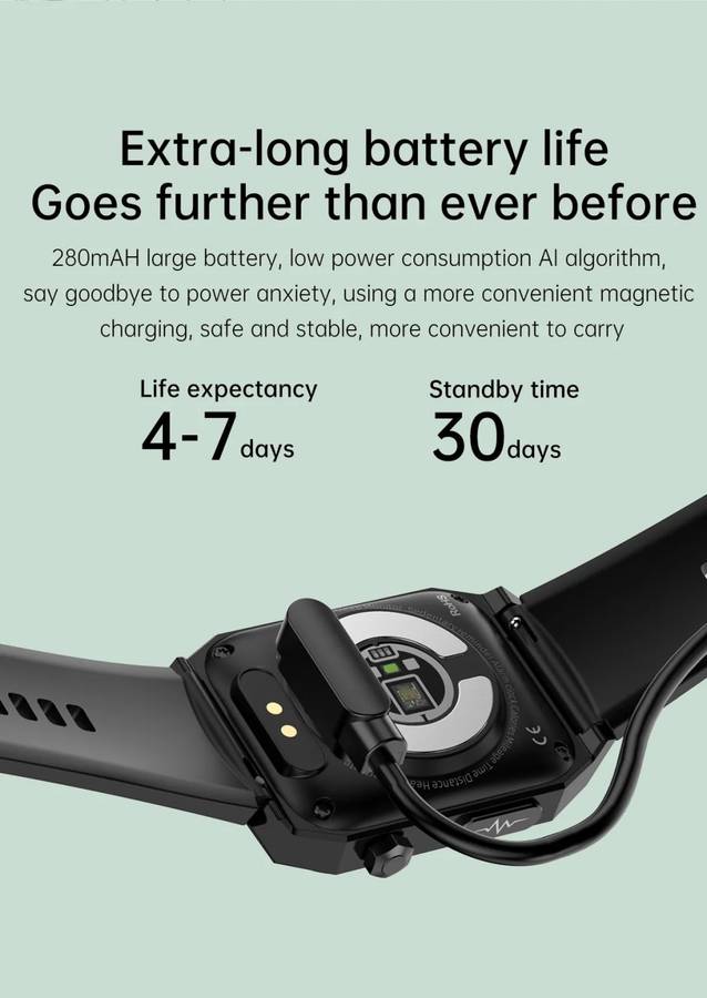 NORTH EDGE Fully featured smart watch steel bracelet black ionic ECG Glucose Smart Watch