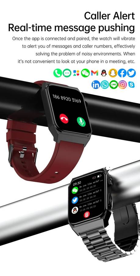 NORTH EDGE Fully featured smart watch steel bracelet black ionic ECG Glucose Smart Watch