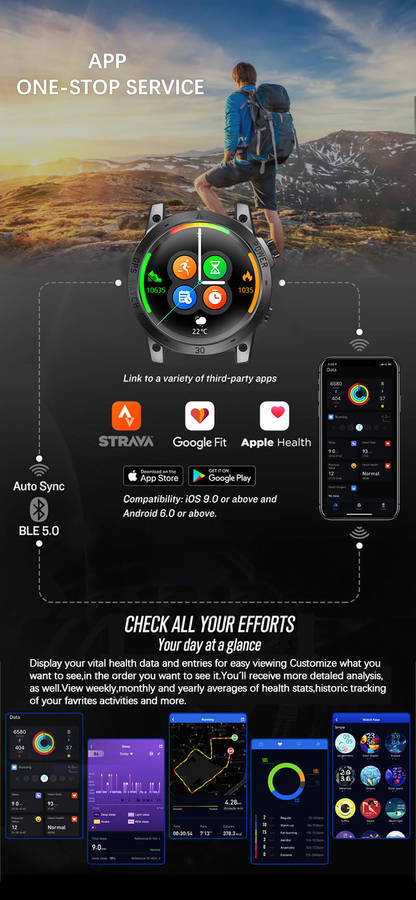 NORTH EDGE Tactical Cross Fit 3 GPS Smart Watch