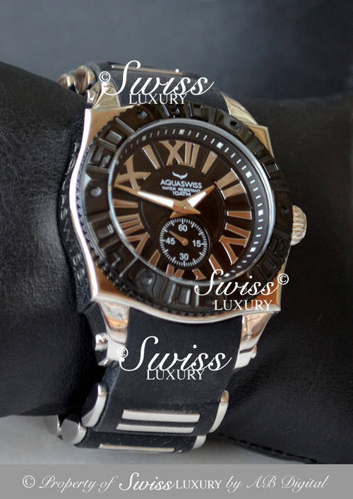 AQUASWISS Men's SWISSPORT BLACK COMBAT Swiss Watch (MADE IN SWITZERLAND)
