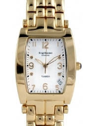 KRUG BAUMEN Ladies Tonneux 4 Diamond Pearl Dial Watch w. box, papers, 5yr warranty
