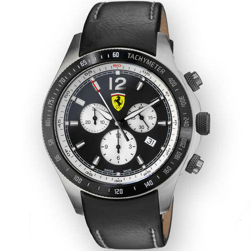 FERRARI Scuderia Ferrari Black Chronograph Watch brand new boxed w/ warranty