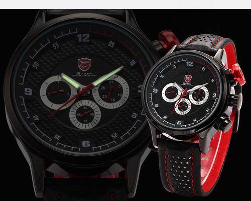 SHARK GRAN TURISMO INSPIRED BLACK CHRONOGRAPH WATCH W/ BOX, PAPERS, LOADED!!