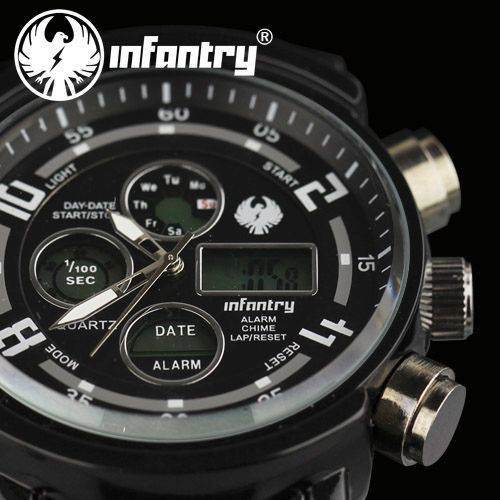 INFANTRY Military Co. IN-030-BLK-S Multifunction Watch BOXED, FULLY LOADED!