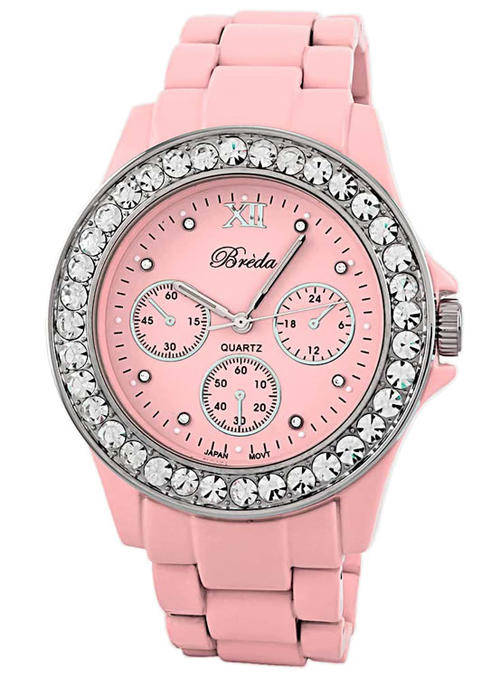 BREDA Timepieces U.S.A. Sawyer LIGHT PINK Ladies Watch BRAND NEW, BOXED, HOT!!