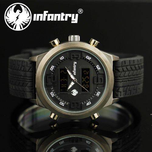 INFANTRY MILITARY CO. IN-033-BLK-R Roadblock Watch BOXED, FULLY LOADED!