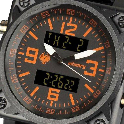 INFANTRY MILITARY CO. IN-023-O-R Stealth AnaDigi Watch BOXED, FULLY LOADED!