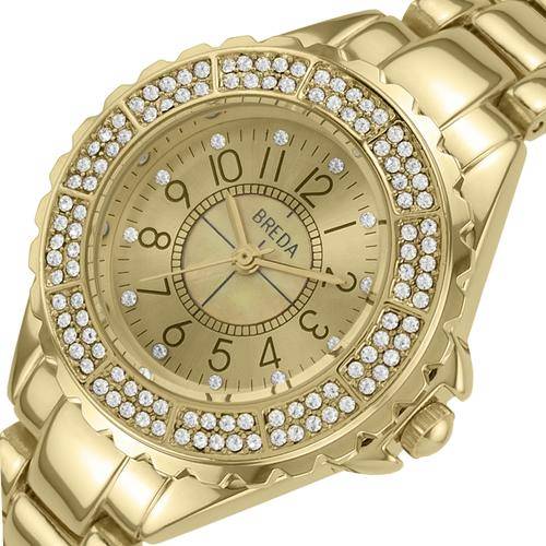 - BREDA American Timepieces - Leah Gold BLING Rhinestone Ladies Watch BRAND NEW, BOXED, HOT!!
