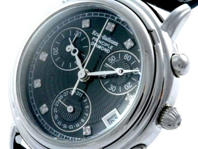 **R11,899.99** KRUG BAUMEN DIAMOND & BLACK PEARL LADIES WATCH
