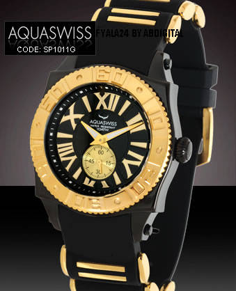 CERTIFIED w/ valuation AQUASWISS Men's ION STEEL/18k GOLD pl. Swiss Watch