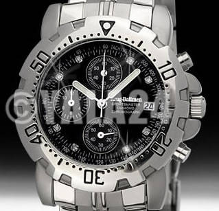 Rare **DIAMOND** MEN'S KRUG BAUMEN Sportsmaster Chronograph Men's Watch