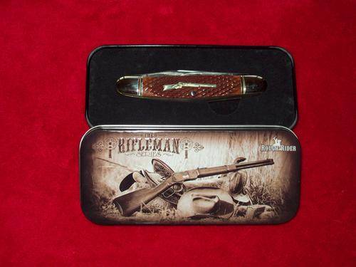 New Rifleman pocket knife in a display tin