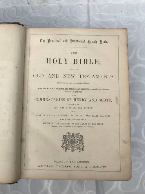 Family Bible 1871 antiquarian