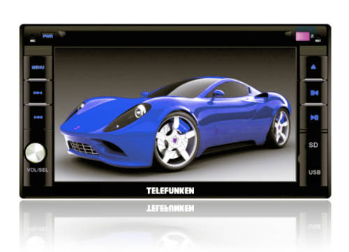 Brand New. Telefunken Double Din DVD Player. 6.2" HD, Bluetooth, USB, SD. Rear view support
