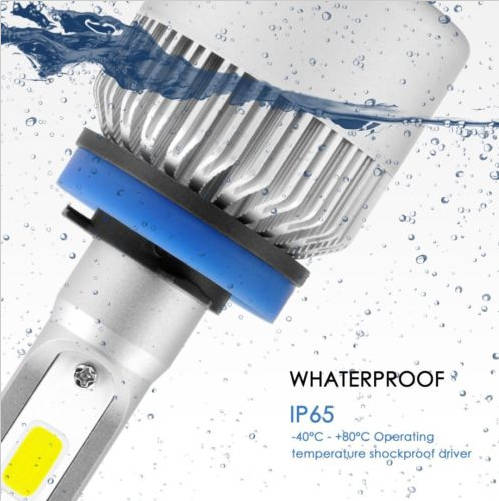 H4 LED Headlight bulbs. Hi/Low Beam. Super Bright Cool White lighting kit. .