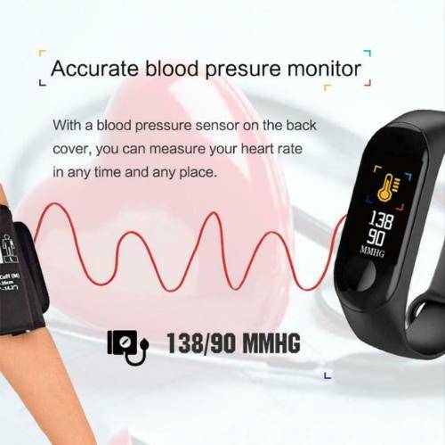M4 Intelligent Health Watch. Heart Rate Monitor. Available in Black or Blue color