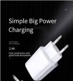 USB Type-C Quick Charger Kit. 2.4A, AC wall charger. 1m type-c cable.