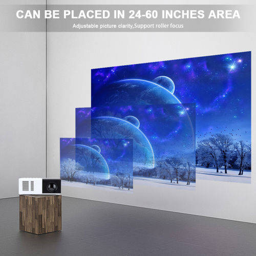 Mini LED Projector 1080P HD Home Theatre Cinema System. PC, Laptop, SmartPhone, HDMI, AV, USB & SD