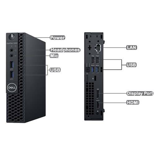 8th Gen Dell Optiplex i3 @ 3.10Ghz, 8gb Ram, 512gb nvme, HDMI, USB3.1, Windows 10