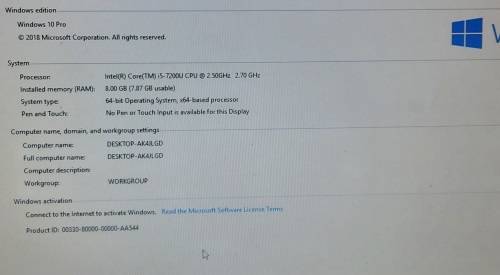 7th Gen Dell Vostro i5 @ 2.50Ghz, 8gb Ram, 1TB HHD, DVD, USB3.0, HDMI, Windows10
