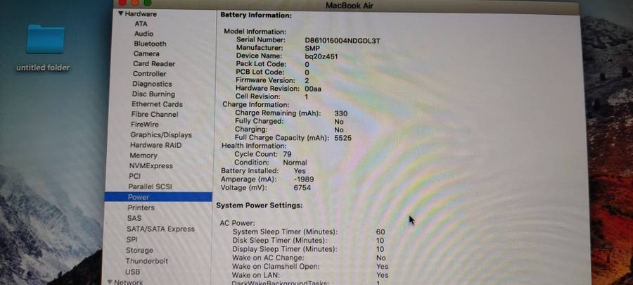 i7 Macbook Air 2011 , 13` display, 4gb Ram, 256gb SSD, macOS High Sierra