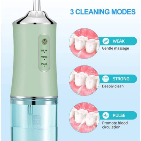Portable Oral Irrigator  Electric Rechargeable Mouth/Gum/Teeth Cleaning Pink