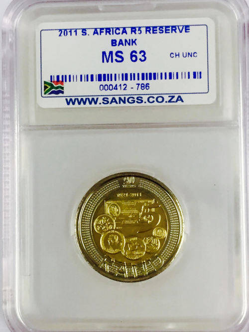 **Box of 50 x 2011 SARB COLLECTION R5 GRADED MS63**