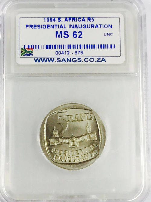 **10 x MS62 HIGH GRADE 1994 PRESIDENTIAL INAUGURATION R5 COINS **