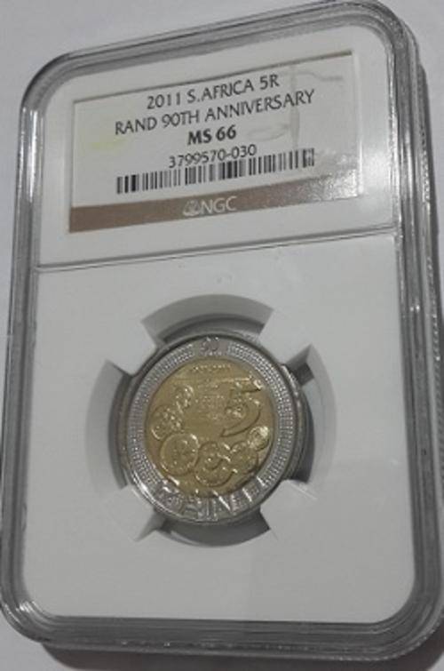 **5 coins** - NGC MS66 GRADED - 2011 SARB R5