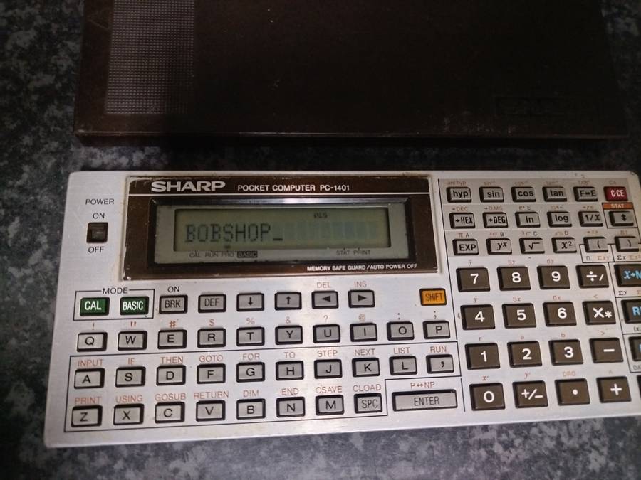 Two vintage Sharp Pocket Computers PC-1401 plus two SHARP Printers CE-126P