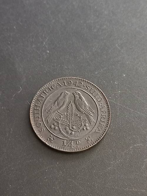 1942 SA Union Quarter penny AU