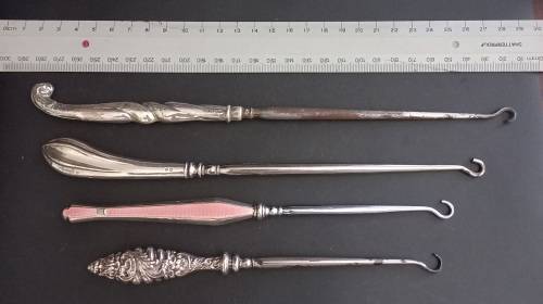 Stunning Sterling silver button hook collection. ***Bargain lot***One bid for all 4.