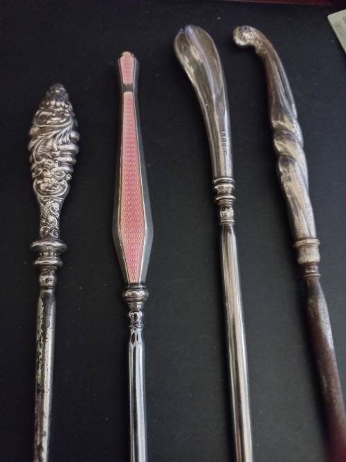 Stunning Sterling silver button hook collection. ***Bargain lot***One bid for all 4.