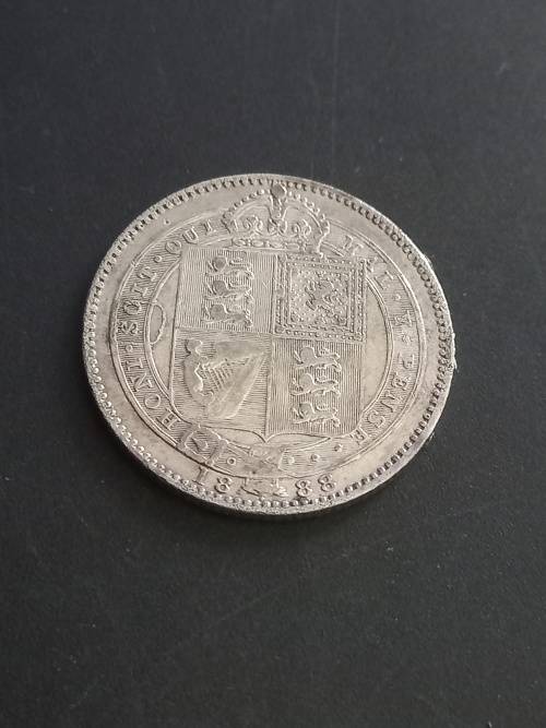 1888 UK Sterling silver shilling
