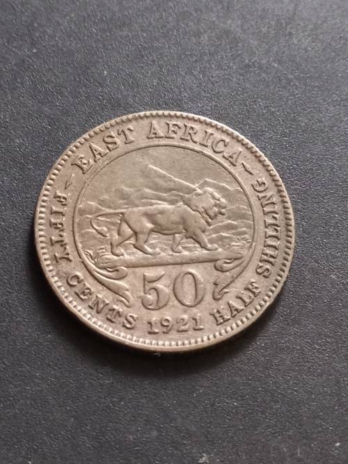 1921 East Africa half shilling