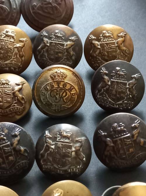 Large Collection of different military buttons