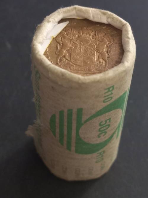 1993 RSA 50 cent SUN international roll of coins. R10
