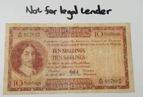 1950 SA 10 Shillings A/30