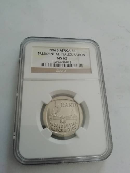 1994 NGC graded S. Africa R5 MS62