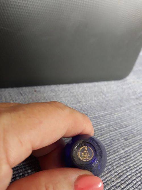 MINIATURE PURPLE PERFUME BOTTLE