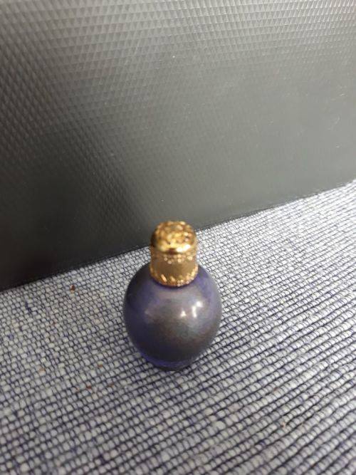 MINIATURE PURPLE PERFUME BOTTLE