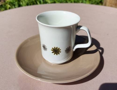 LARGE VINTAGE RETRO JandG MEAKIN ENGLAND COFFEE/TEA SET WITH GALAXY STAR DECORATION