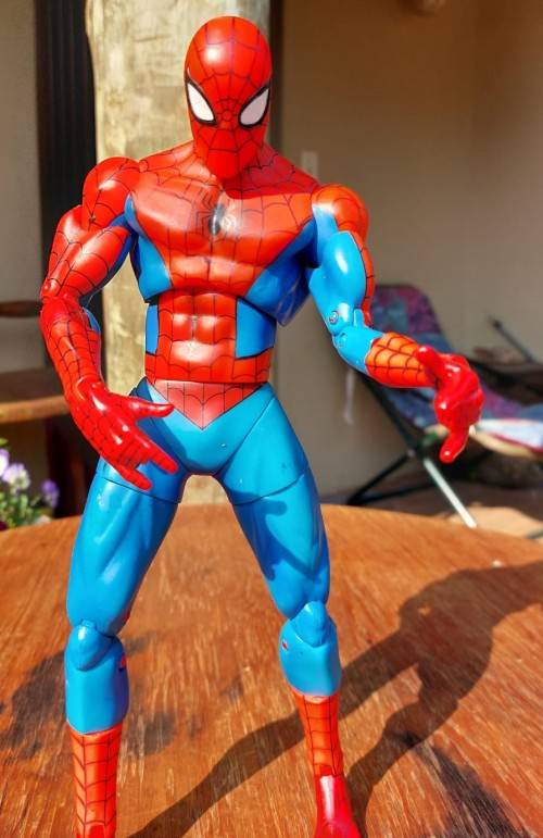 RARE 2005 MARVEL 30CM HIGH POSABLE SPIDERMAN ACTION FIGURE BY TOY BIZ WITH 27 ARTICULATED POINTS