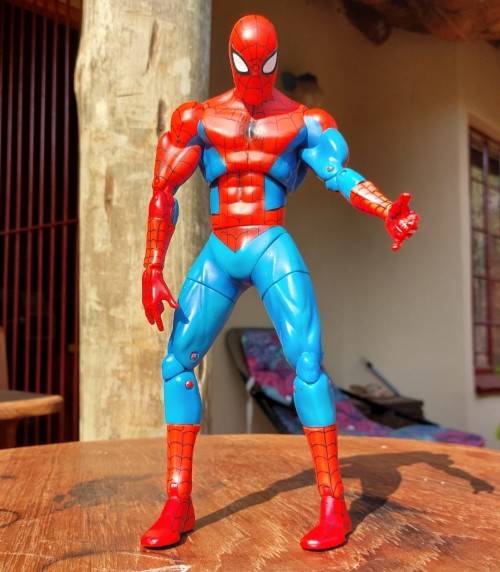 RARE 2005 MARVEL 30CM HIGH POSABLE SPIDERMAN ACTION FIGURE BY TOY BIZ WITH 27 ARTICULATED POINTS